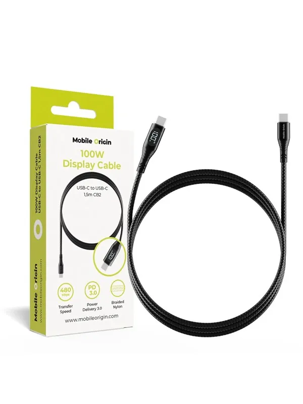Mobile Origin 100W Display Cable USB-C to USB-C 1.5m CB2