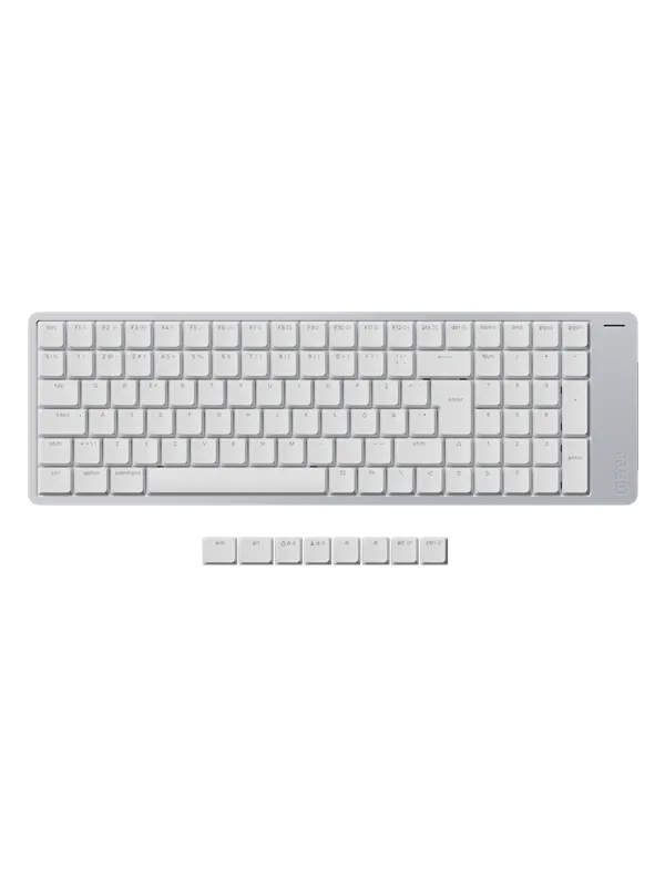 Lofree Flow 2 100 Silver - Kailh Surfer - Tastatur - Nordisk - Hvit