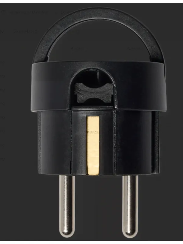 Pro Socket angle schuko mini, black