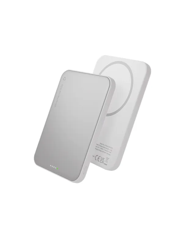 dbramante1928 re-charge - Power Bank 5K Wireless Slim Qi2.2 - 25w Nødlader - Hvit - 5000 mAh