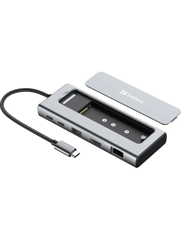 Sandberg USB-C 6in1 Travel Dock SSD Case