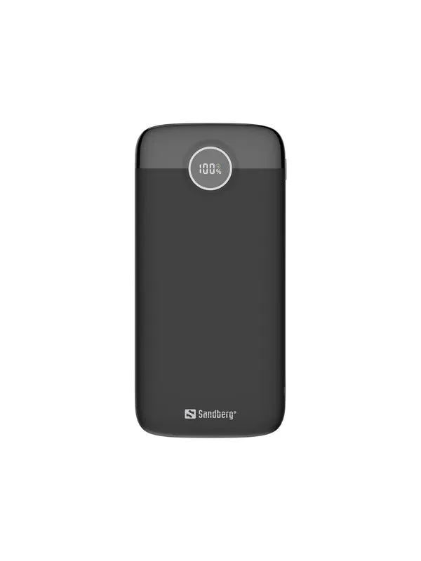 Sandberg SemiSolidState Powerbank 10000 Nødlader - Svart - 20000 mAh
