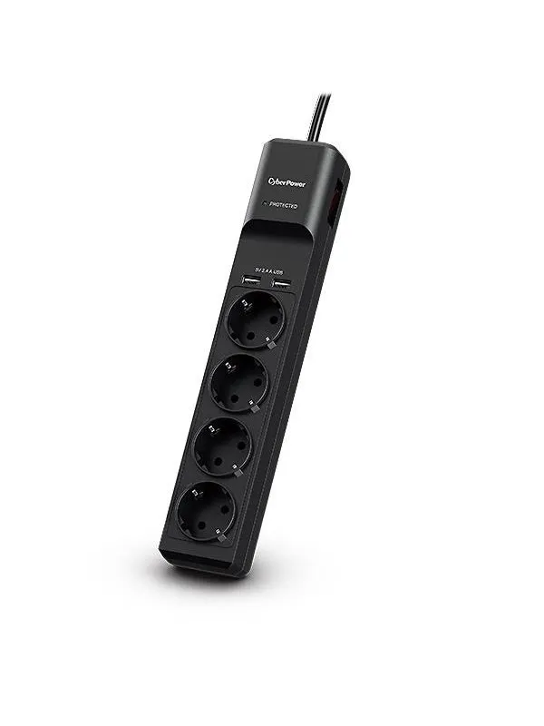 CyberPower P0420SUD0-DE - 4-Port Surge Protection (with 2 x USB-A Ports)