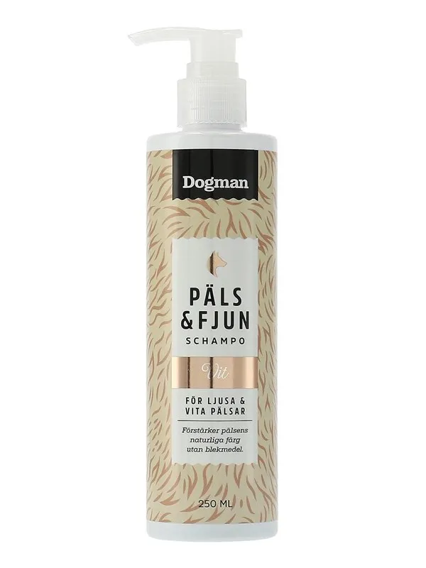 Dogman Päls & Fjun sjampo Hvit