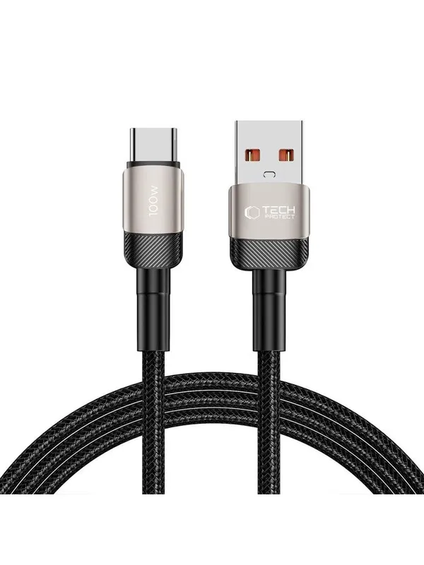 Tech-Protect  UltraBoost Evo Cable USB-C / USB-A 100W 5A 2m - Titanium