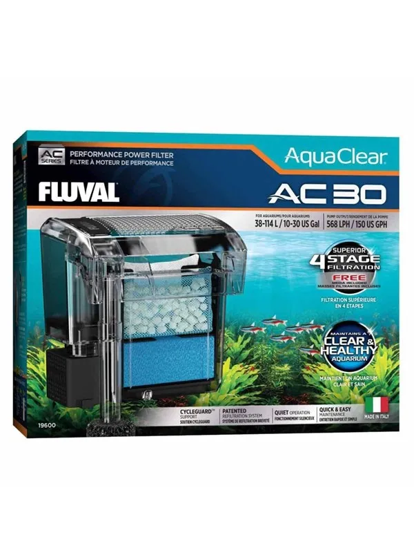 FLUVAL - AquaClear AC 30 Hang-On Filter - 569 L/H - 38 - 114L