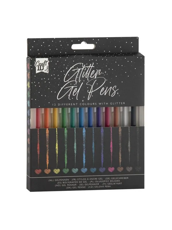 Creative Craft Group Gel Pens Glitter 12 pcs.