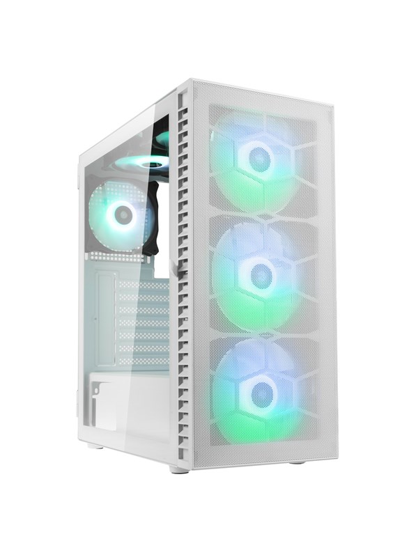 Kolink Observatory HF MESH ARGB Midi Tower Case - white - Kabinett - Desktop - Hvit