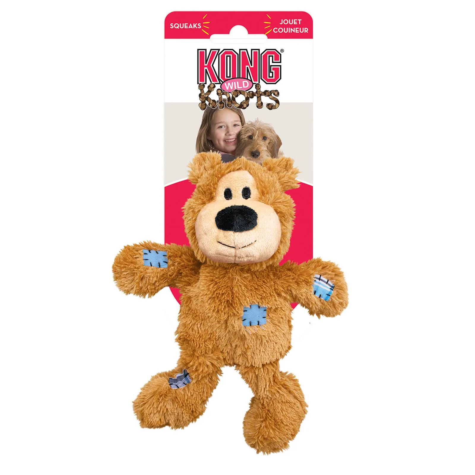 KONG Hundeleke Wild Knots Bear Assorterte Farger M/L 25cm