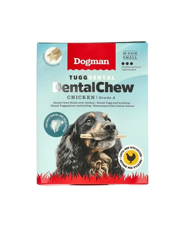 Dogman Tannrensende Kylling Tyggepinner (28-pk, totalt 280g)