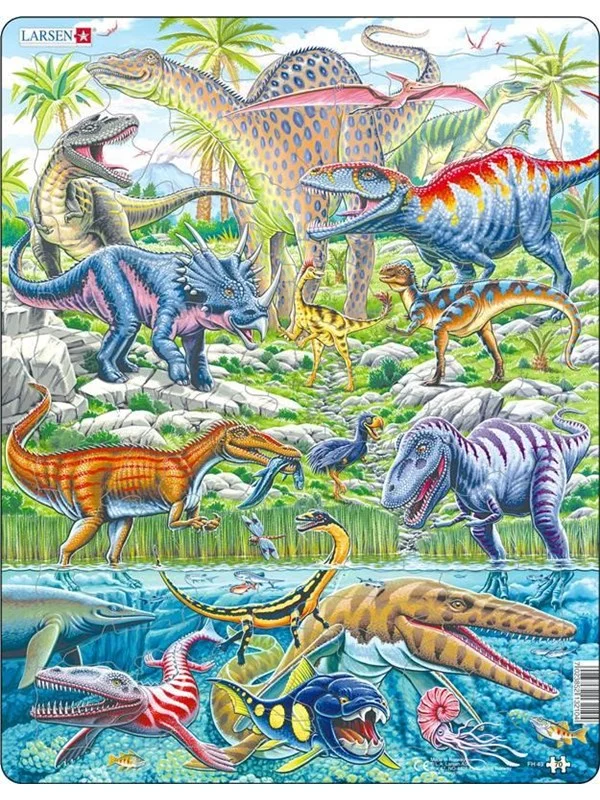 Larsen Puzzles Dinosaurs that fly run and dive
