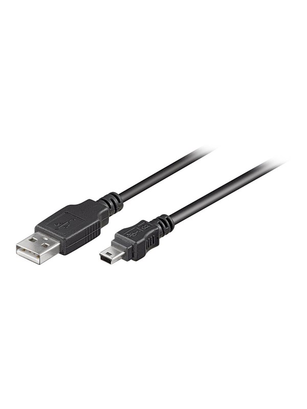Pro USB-A <-> USB Mini-B (5-pin) - 0.15m - Svart