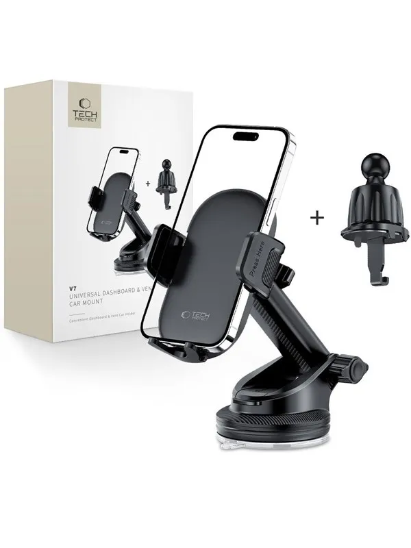 Tech-Protect V7 Car Cockpit / Air Vent Phone Holder - Black