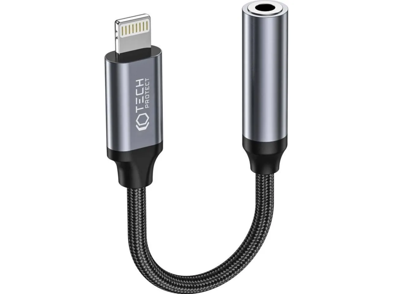 Tech-Protect UltraBoost Lightning / mini jack 3.5mm adapter - black