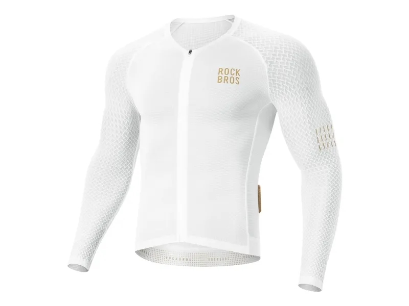 Rockbros YDCX008 Diamond Long Sleeve Cycling Jersey Size XXL - White