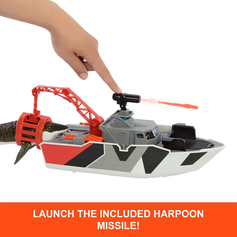 Jurassic World Rebirth Mosasaurus Rescue Boat