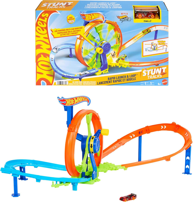 Hot Wheels Stunt Tracks Rapid Launch & Loop