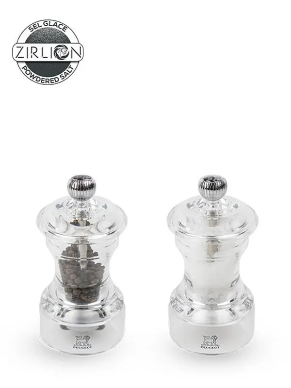 Peugeot Bistro Set of Manual Salt and Pepper Mills in Acrylic 10cm
