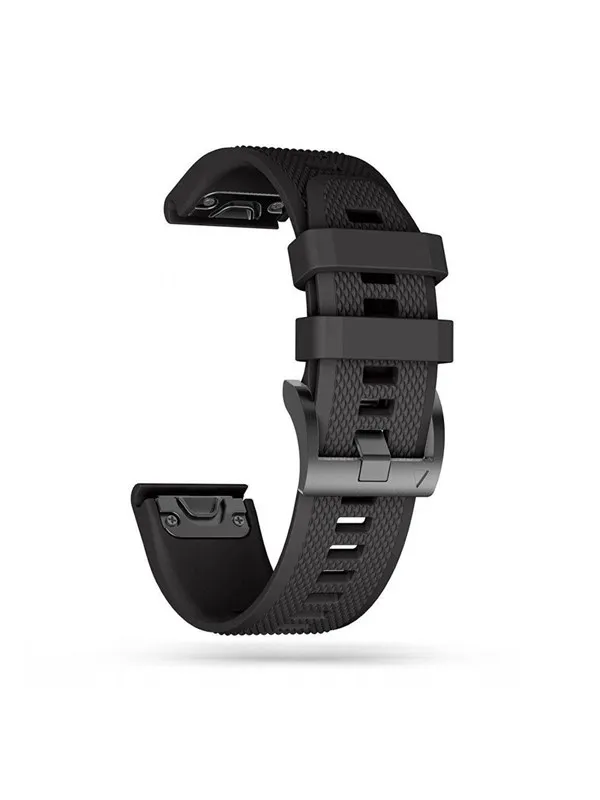 Tech-Protect Smooth Strap for Garmin Fenix 3 / 5X / 3HR / 5X Plus / 6X / 6X Pro / 7X - Black