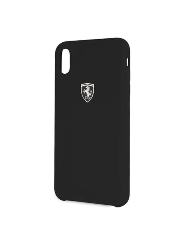 Ferrari Silicone Off Track Case for iPhone Xs Max - Black