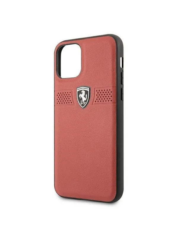 Ferrari Off Track Leather Case for iPhone 11 Pro - Red