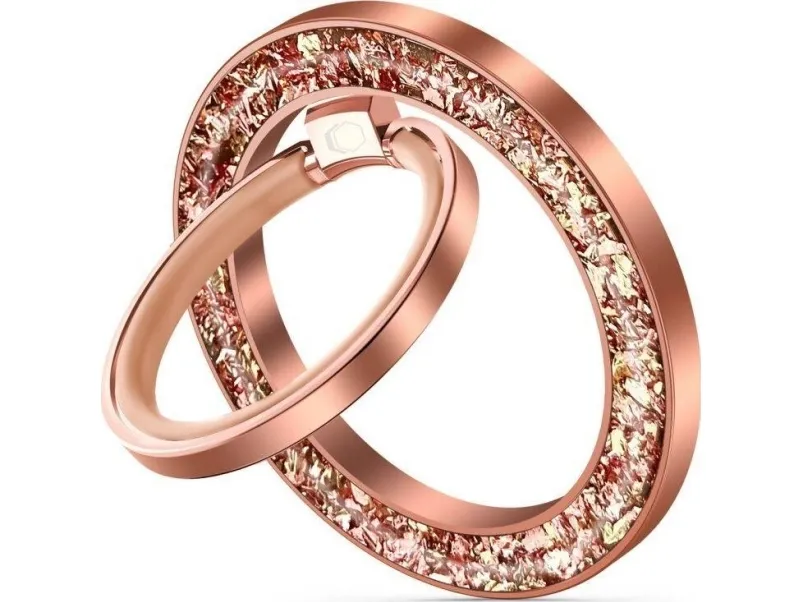 Tech-Protect MMR200 magnetic handle / ring with MagSafe - pink with crystals