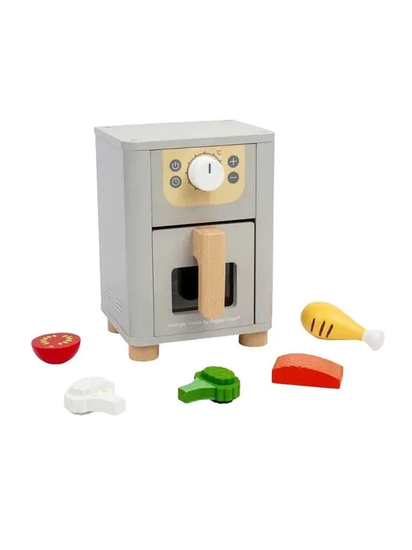 Bigjigs Wooden Airfryer Playset 5-piece.