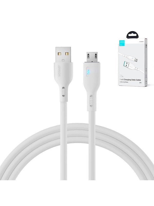 Joyroom Premium Series A13 USB-A / micro USB 2.4A 2m Cable - White