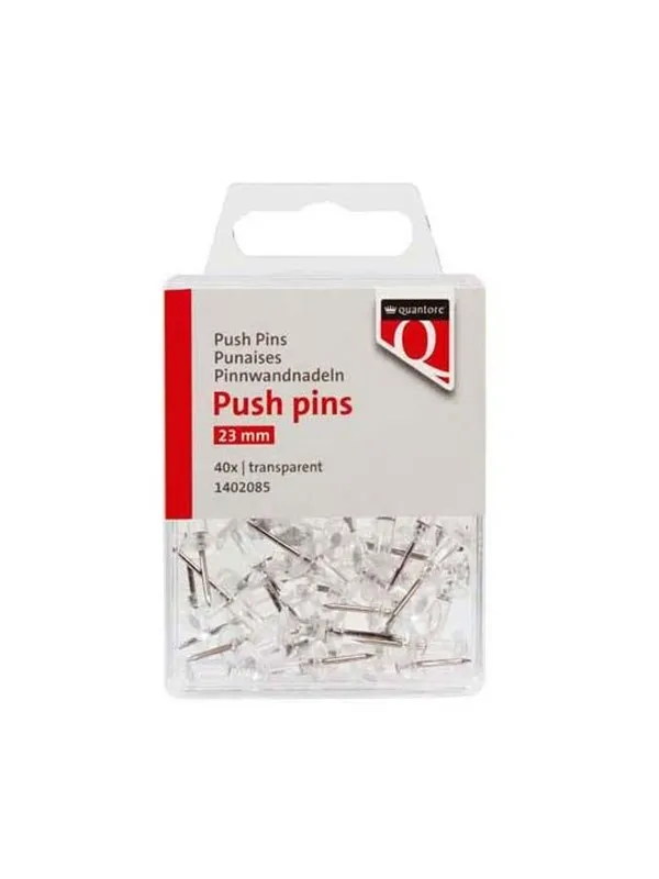 Quantore - Pushpins  Transparent 40 pcs.