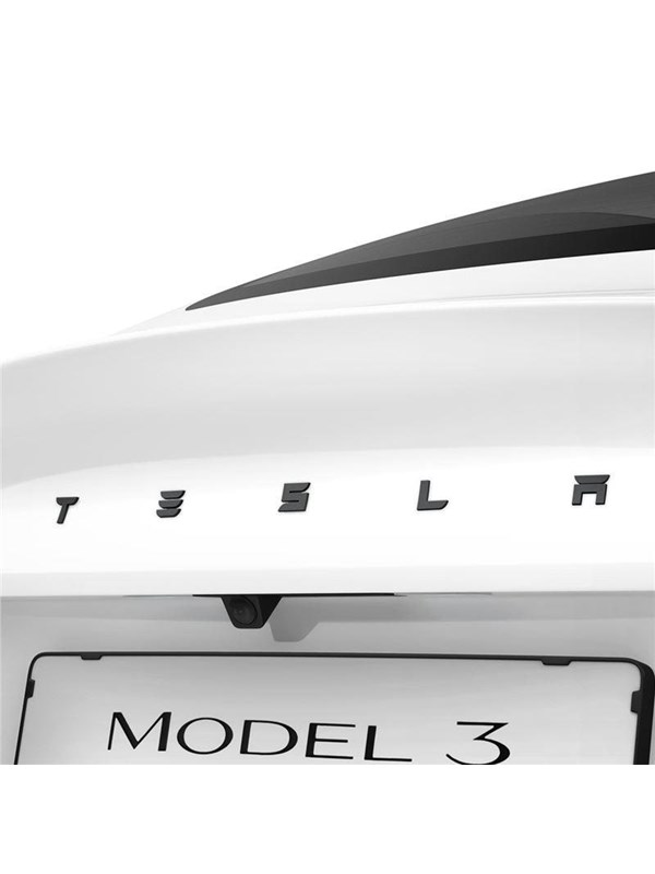 Spigen Tesla Rear Emblem Logo Full Cover - black - Tesla Model 3 2024