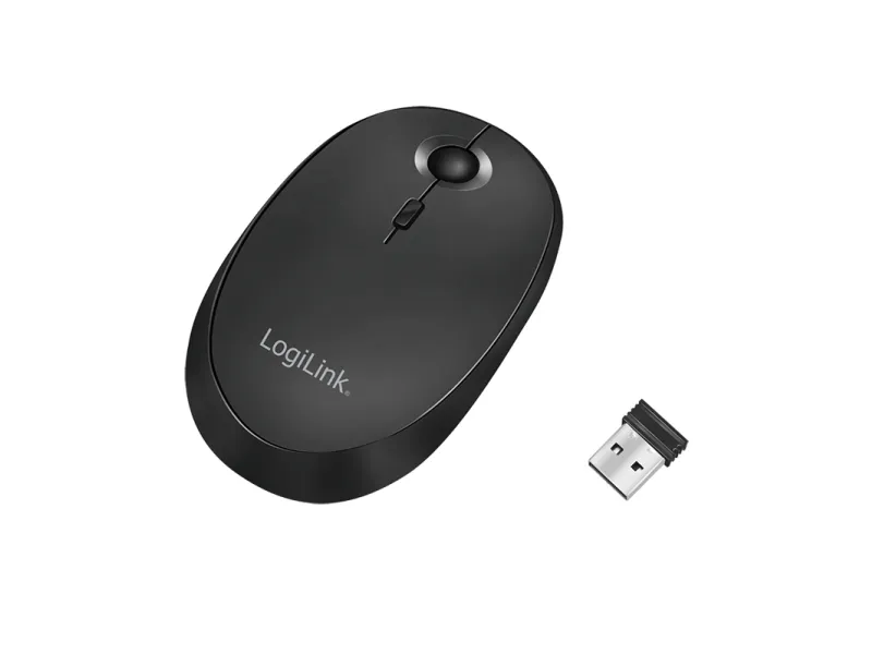 LogiLink Wireless & Bluetooth dual mouse 2.4 GHz 800/1200/1600 dpi black - Mus - Optisk - Svart