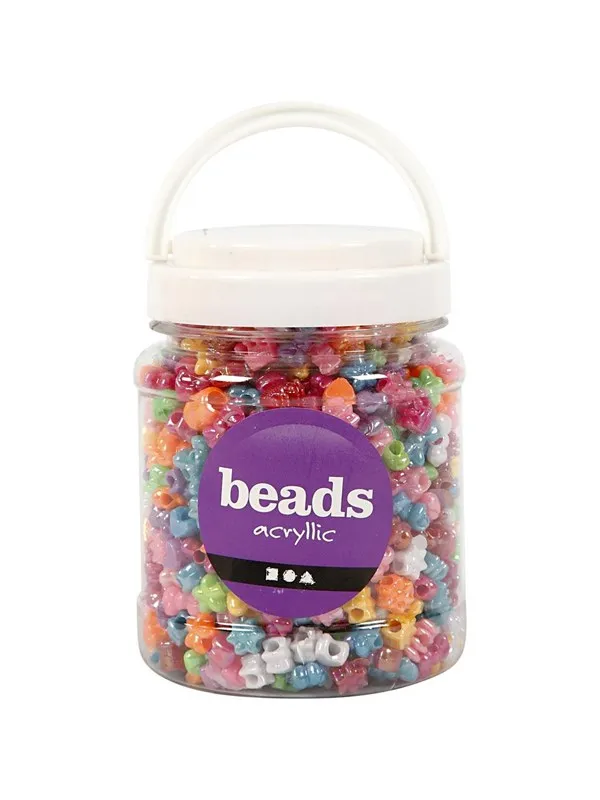 Creativ Company Figure Beads in Bucket Acryllic 1100pcs.