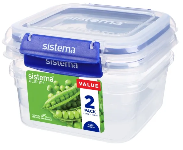 Sistema Square Klip It Plus 2-Pakk 1,15L