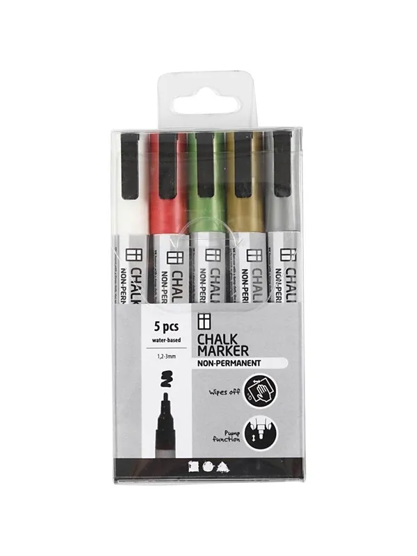 Creativ Company Chalk Markers Metallic Colors 5pcs