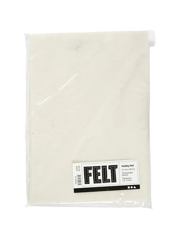 Creativ Company Hobbyfelt Off-white A4 10 Sheets