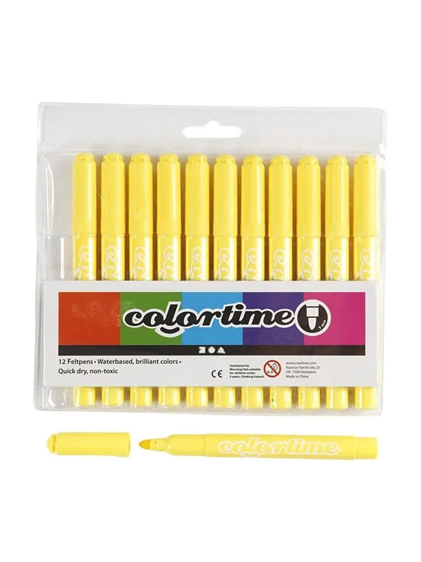 Creativ Company Lemon yellow Jumbo markers 12pcs.
