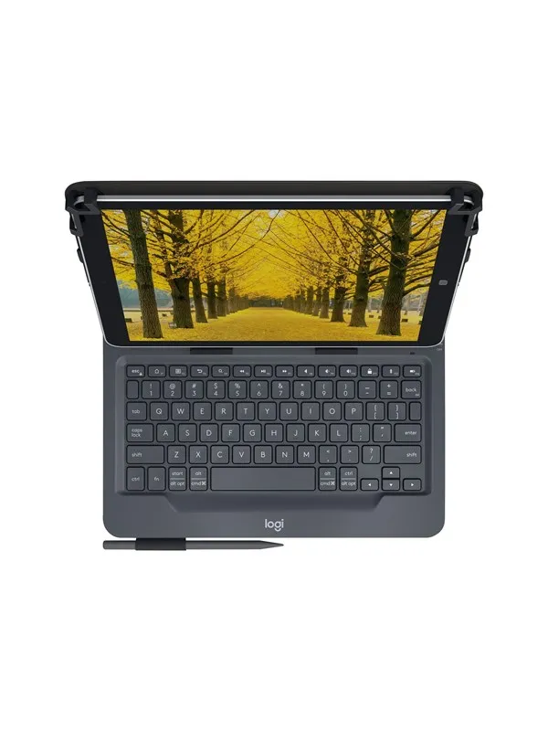 Logitech Universal - keyboard and folio case - QWERTY - Italian - Tastatur & Foliosett - Italiensk - Svart