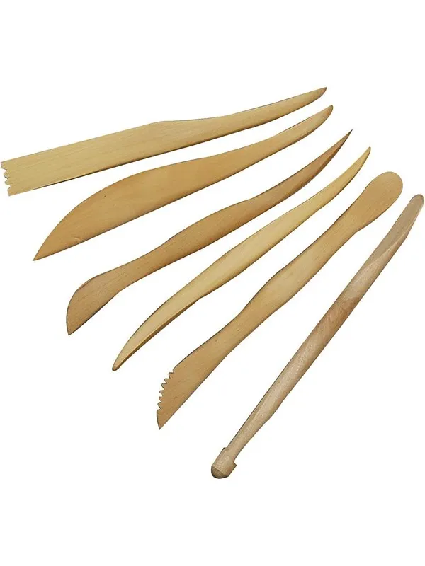 Creativ Company Modeling Tool Set Wood 6 pcs.