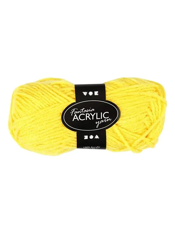 Creativ Company Acrylic Yarn Yellow 50gr 80m