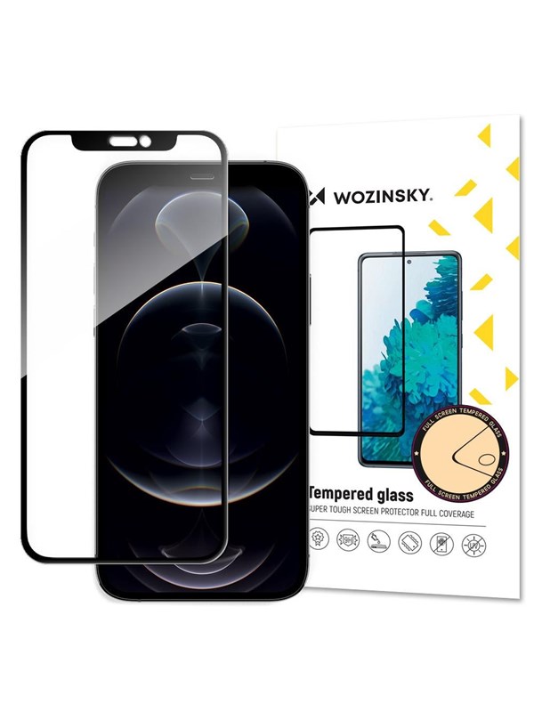 Wozinsky Super Durable Full Glue Tempered Glass Full Screen Protector With Frame Case Friendly iPhone 14 Plus / 13 Pro Max Black