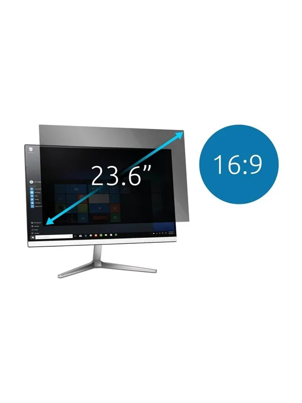 Kensington 23.6" (16:9) toveis avtakbart skjermfilter for skjermer