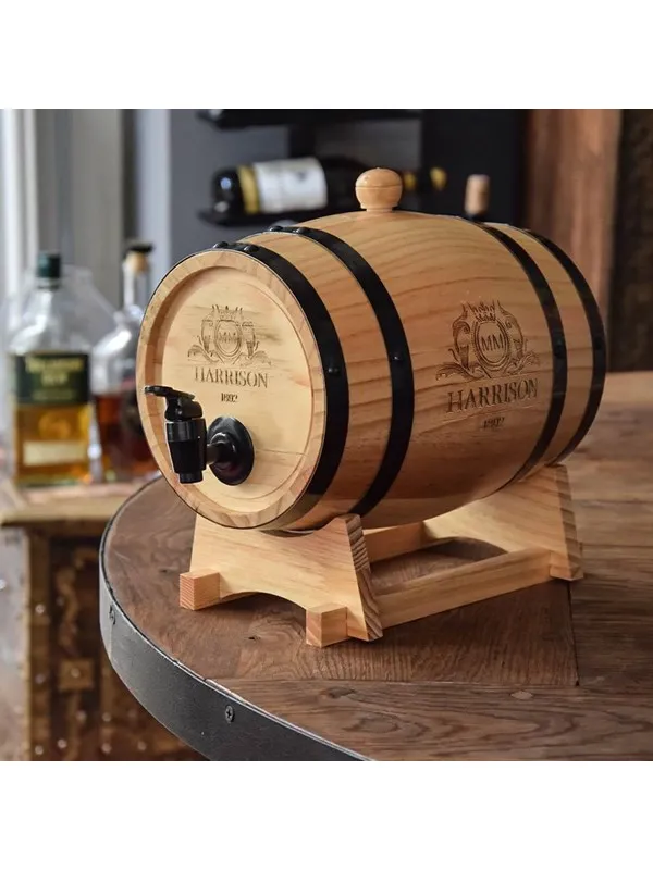 Mikamax Wooden Barrel Dispenser