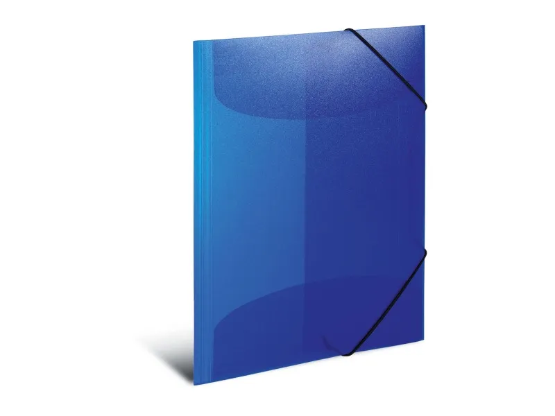 HERMA Elasticated folder A4 PP translucent dark blue
