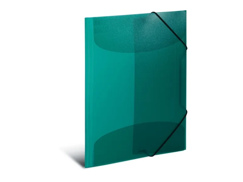 HERMA Elasticated folder A4 PP translucent dark green