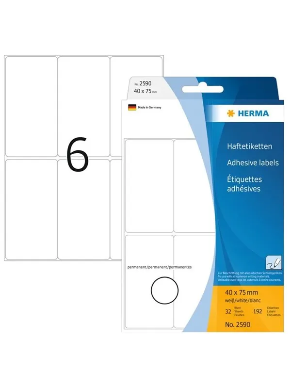 HERMA labels - 192 label(s) - 40 x 75 mm