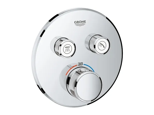 Grohe Grohtherm SmartControl Thermostat for installation with two valves, chrome