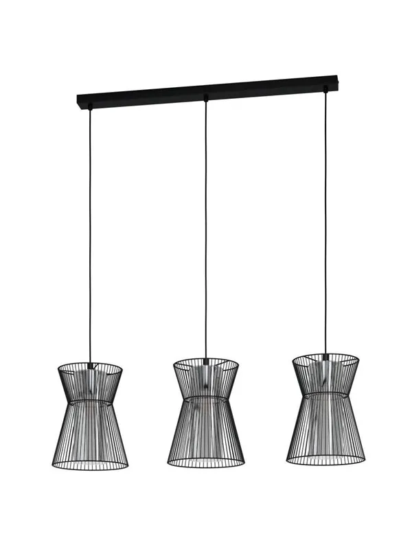 EGLO MASETA long table pendant black/smoke-colored