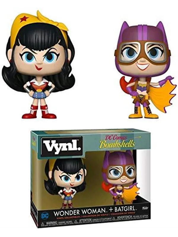 Funko! - Vynl: DC Bombshells - Wonder Woman and Batgirl 2Pack Collectible Figure - Figur