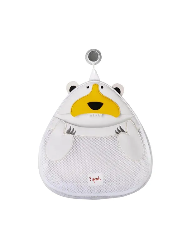 3 Sprouts Bath Storage - White Polar Bear