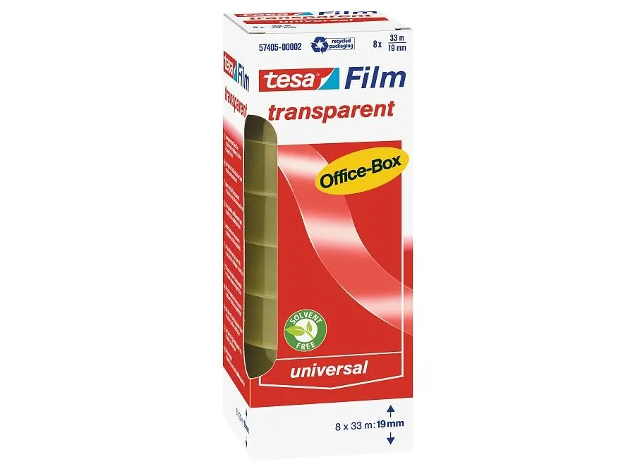 tesa film tape 8 x 33m x 19mm Transparent